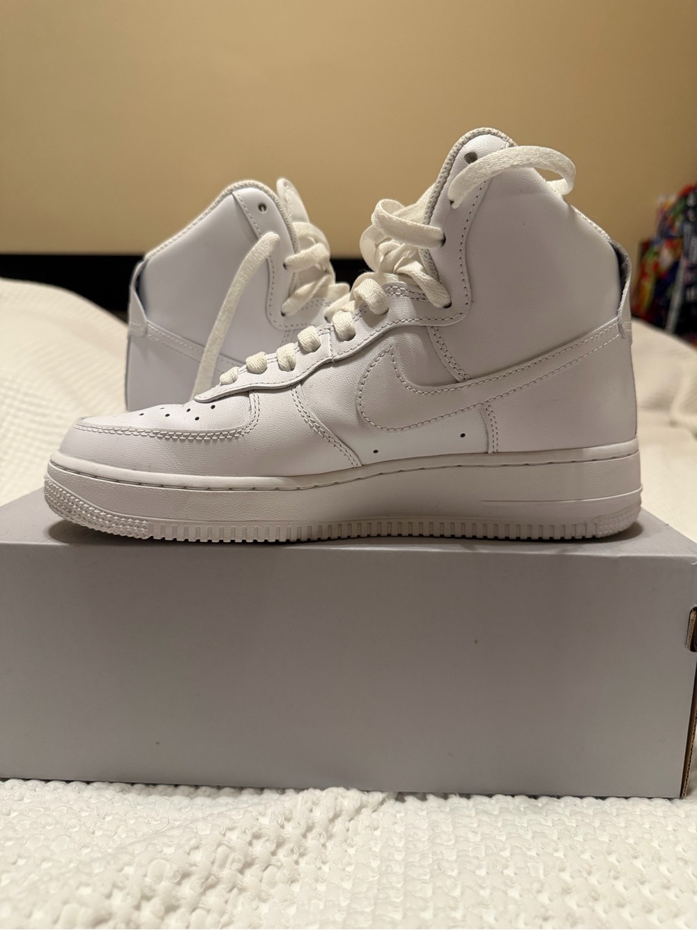 Nike White High-Top Air Force 1's
